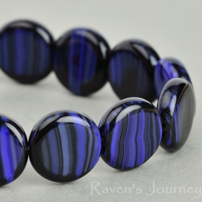 Pressed Coin (12mm) Navy Jet Stripe Opaque-osx