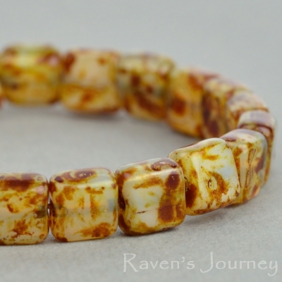 Square (6mm) Yellow Uranium Silk with Picasso Fullcoat