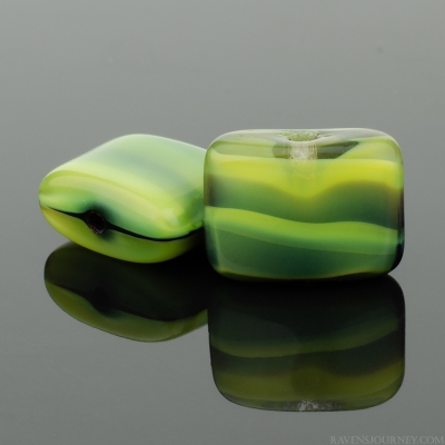 Short Hole Rectangle (12x8mm) Yellow Tiger's Eye Silk-osx