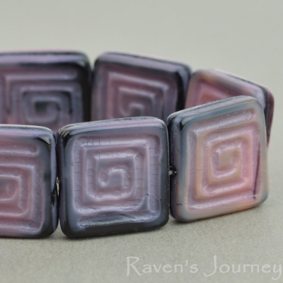 Greek Key (13mm) Jet Pink Mix Silk Opaque