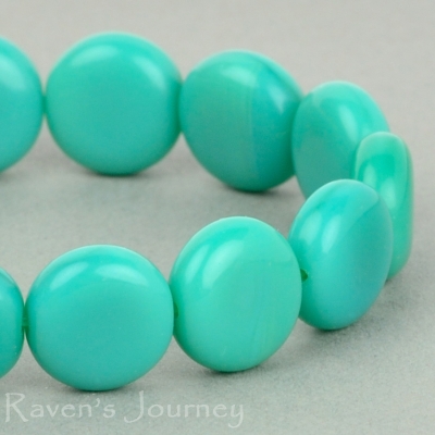 Lentil (10mm) Turquoise Opaque