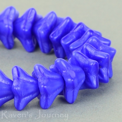 5 Point Bellflower (6x9mm) Blue Silk
