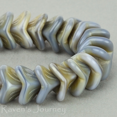 Large Bellflower (12x9mm) Grey Gold Mix Silk-osx