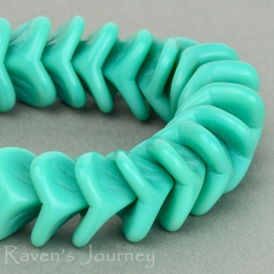 Large Bellflower (12x9mm) Turquoise Opaque