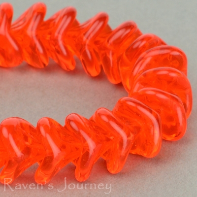 Large Bellflower (12x9mm) Orange Transparent-osx