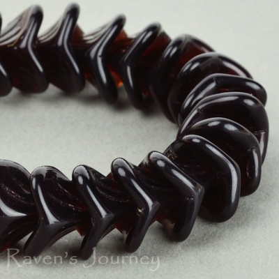 Large Bellflower (12x9mm) Red Dark Garnet Transparent-osx