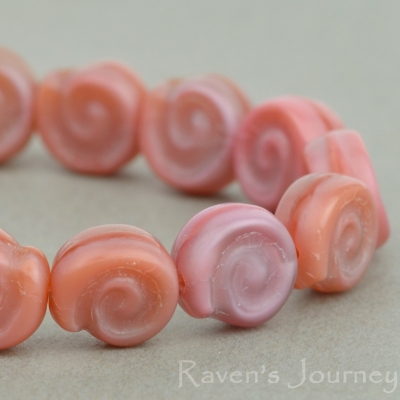 Snail (8mm) Pink Emerald Mix Silk Transparent-osx