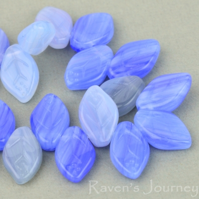Medium Leaf (12x8mm) Sapphire Cobalt Mix Opaque-osx