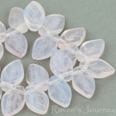 Medium Leaf (12x8mm) Pink Crystal Mix Transparent-osx