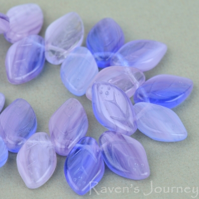 Medium Leaf (12x8mm) Sapphire White Crystal Mix Opaque Transparent-osx