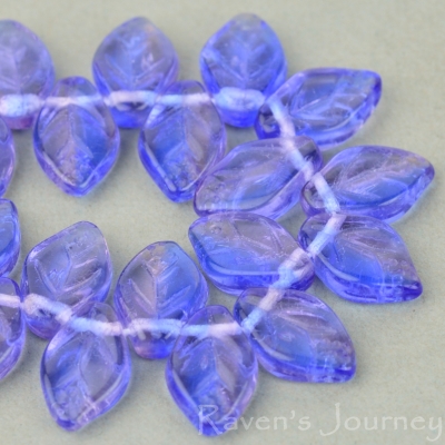 Medium Leaf (12x8mm) Sapphire Blue Amethyst Mix Transparent-osx