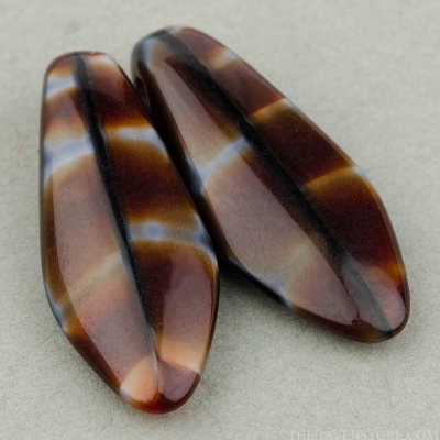 Large Dagger (17x7mm) Red Tiger's Eye Silk