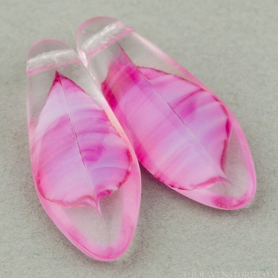 Large Dagger (17x7mm) Pink White Crystal Mix Opaque Transparent-osx