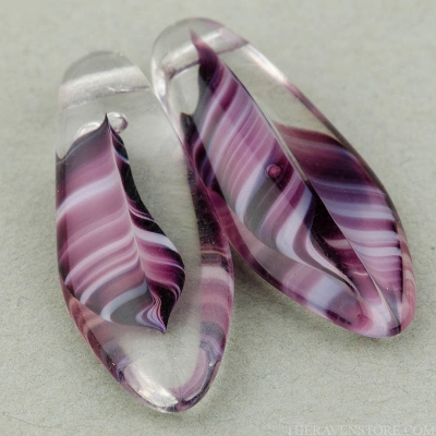 Large Dagger (17x7mm) Purple White Crystal Mix Opaque Transparent-osx