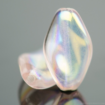 Twist (13x8mm) Pink Transparent with AB Finish