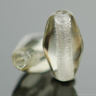 Bicone (10x5mm) Dove Grey Transparent