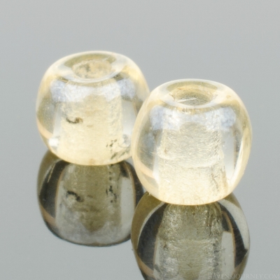 Pressed Round (3mm) Crystal Transparent with Gold Luster-osx