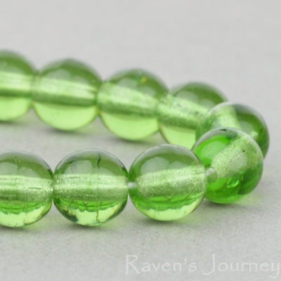 Pressed Round (6mm) Green Tourmaline Transparent