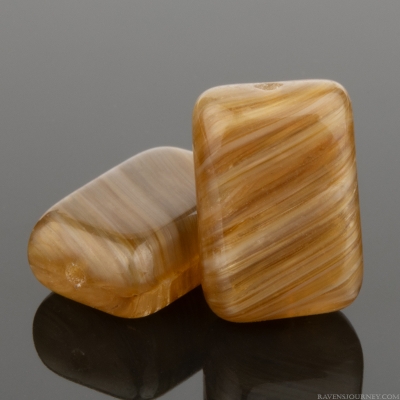 Rectangle (12x8mm) Honey Brown Transparent Mix