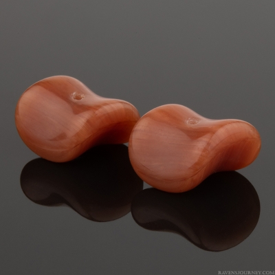 Nesting Beads (13x8) Carnelian Opaline Brown