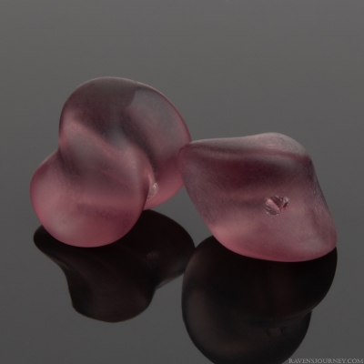 Nesting Beads (12x8) Amethyst Purple Transparent  Matte