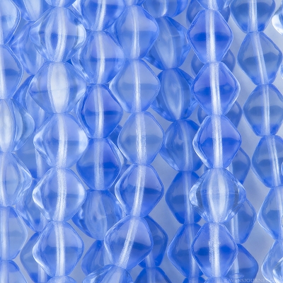 Bicone (6X6mm) Sapphire Blue Transparent
