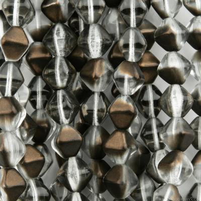 Bicone (6X6mm) Crystal with Antique Metallic Finish