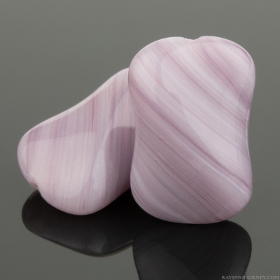 Rectangle with a Twist (15x10mm) Lavender Purple Swirl Mix