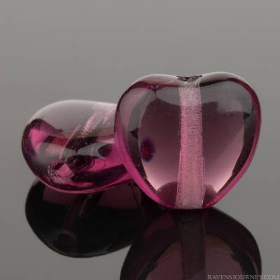 Small Heart (8mm) Purple Amethyst Transparent