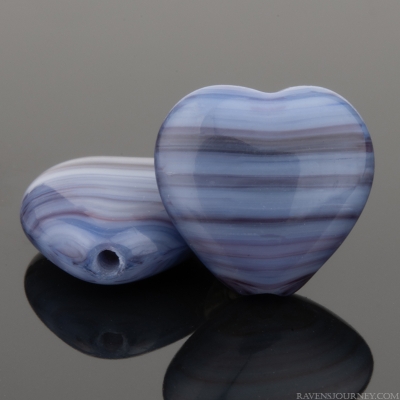 Heart (10mm) Purple Silk Mix