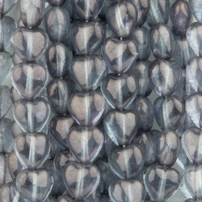 Small Heart (6mm) Purple Blue Luster Transparent