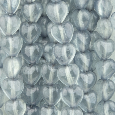 Small Heart (6mm) Sapphire Blue Transparent Luster
