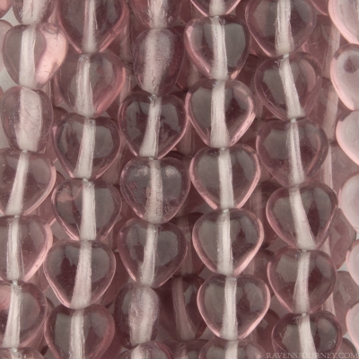 Small Heart (6mm) Amethyst Purple Transparent