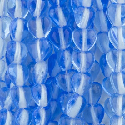 Small Heart (6mm) Sapphire Blue Transparent