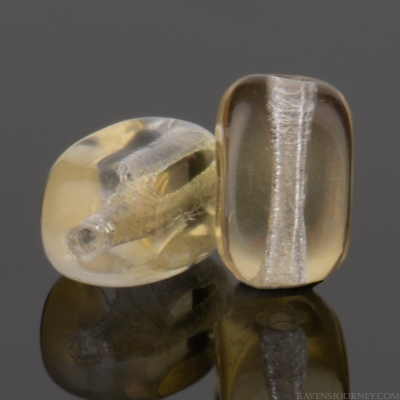 Four Sided Rice Bead (6x4mm) Crystal Transparent with Celsian Finish-osx