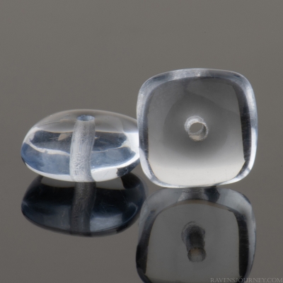 Flat Square Spacer (8mm) Light Sapphire Blue Transaprent-osx