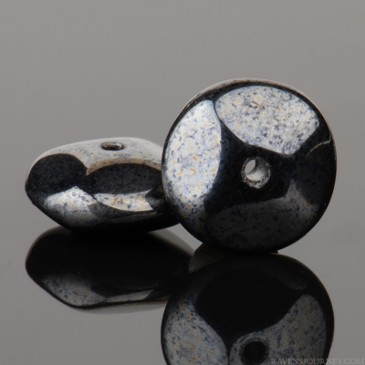 Saucer Spacer (10x5mm) Hematite Opaque, 80 Loose Beads per Unit *Last Unit Remaining*