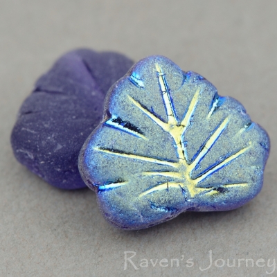 Maple Leaf (13x11mm) Purple Tanzanite Transparent Matte with AB