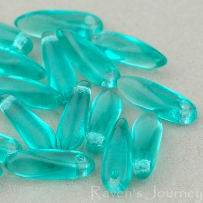 Small Dagger (10x4mm) Aqua Green Transparent