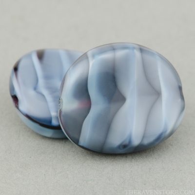 Flat Twist (14x11mm) Grey Tiger's Eye Opaque