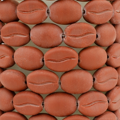 Coffee Bean (11x8mm) Cinnamon Brown Opaque Matte