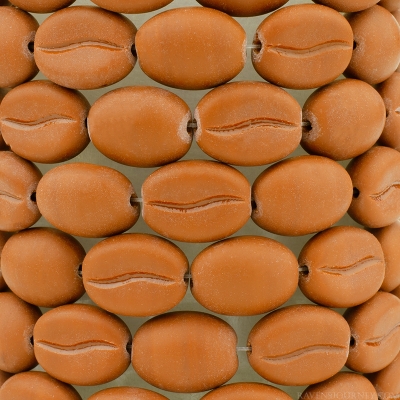 Coffee Bean (11x8mm) Russet Brown Opaque Matte