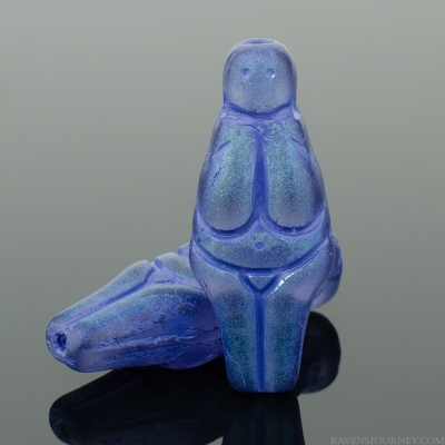 Goddess (25x10mm) Tanzanite Purple Transparent Matte with Purple Wash and Luster