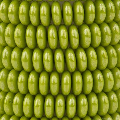 Disc Spacer (6mm) Gaspeite Green Opaque with White Luster