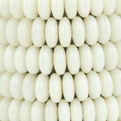 Disc Spacer (6mm) White Ivory with Luster