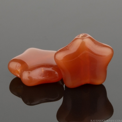 Little Star (8mm) Carnelian Opaline Brown