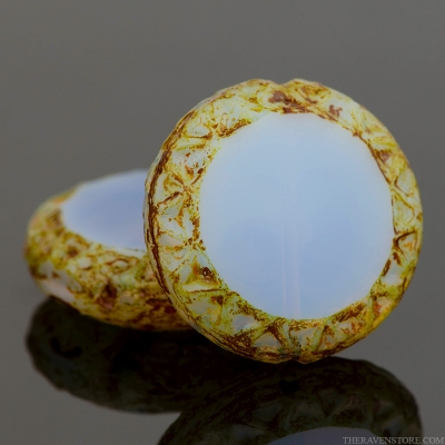 Mayan Sun (16mm) Light Lilac Opaline with Picasso Finish