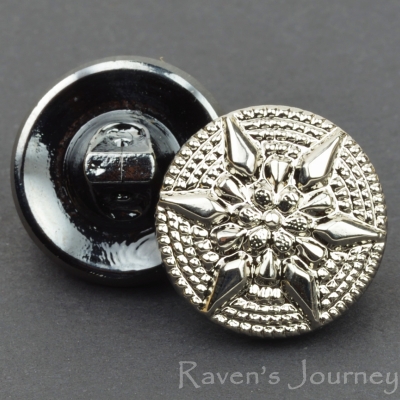 (18mm) Round Metallic Silver Finish