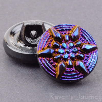 (13mm) Round Star Dark Blue Luster