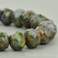 Rondelle (9x6mm) Gaspeite Emerald Opaque Transparent
